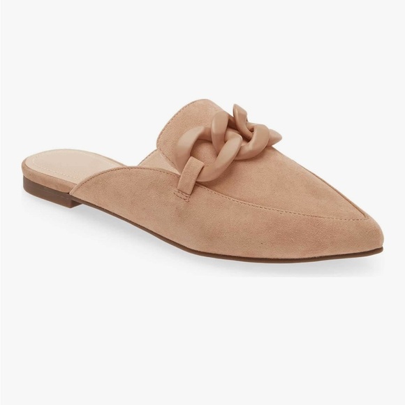 Elegant Tan Suede Mules - Picture 1 of 9